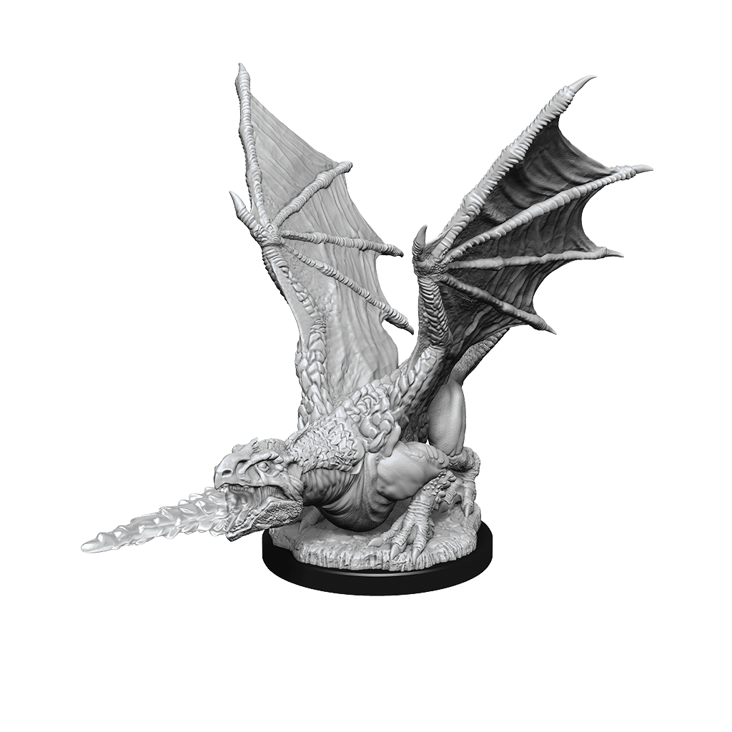 D D Nolzurs Marvelous Unpainted Miniatures White Dragon Wyrmling   90589 